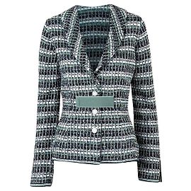 Chanel Veste Techno-Chic avec appliqués de bijoux CC 36 FR Vert
