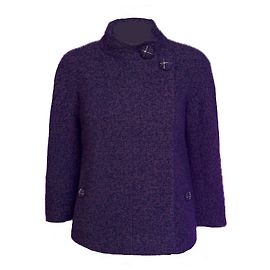 Chanel Paris / Monaco Deep Amethyst Tweed Jacket 34 FR Multiple colors