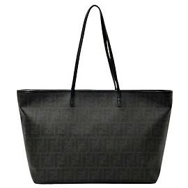 Borsa Tote Zucca da Uomo Fendi Marrone Nero