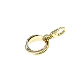 Collar Charm Trinity de Cartier Plata Dorado