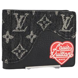LOUIS VUITTON NIGO LV Squared Cartera Slim M81020 LV Auth 124767M Negro