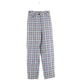 Forte Forte Blaue Leinen-Slim-Hose Blau