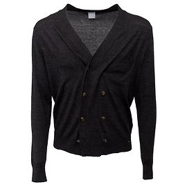 Autre Marque FG Roma Wool Cardigan Grey Grey