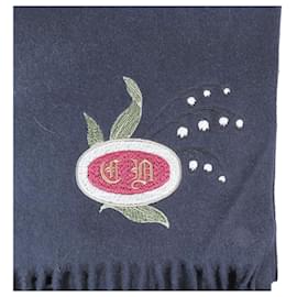 Christian Dior-Xale de cashmere preto Christian Dior-Preto