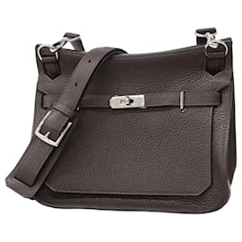 Hermès-Sac à épaule Hermes Gypsiere 28-Damier ebène