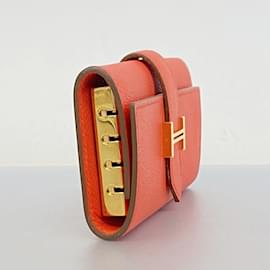 Hermès-Étui à clés Hermes Bearn Veau Epsom Rose Jaipur-Rose
