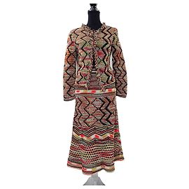 M Missoni Set gonna e cardigan in maglia Missoni vintage anni 2000 Multicolore Arancione