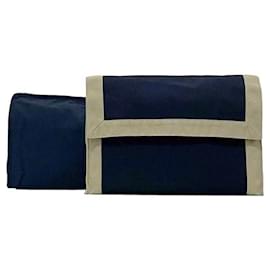 Hermès-Sac à main Hermes Tapidcel-Beige,Bleu Marine