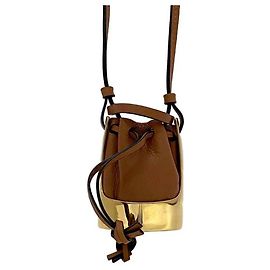 Colar de couro marrom e dourado Loewe Marrom Dourado