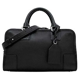 Loewe Amazona 28 Leather Handbag Black