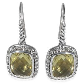 Orecchini Noblesse in argento sterling, peridoto e diamanti di David Yurman Altro