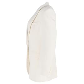 Sandro-Sandro Blazer in Cream Polyester-White,Cream