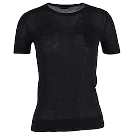 Top de algodón negro Joseph Negro