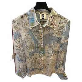 Camicia D&G in seta stampa New York Metropolitan Multicolore