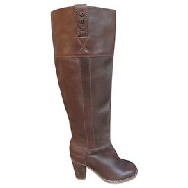 Botas See by Chloé de couro marrom Marrom