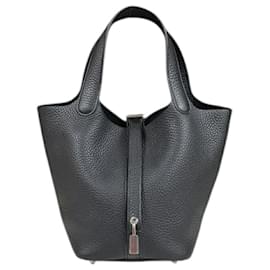 Hermès-Sac à main Hermes Picotin Lock PM-Noir