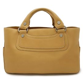 Céline Celine Boogie Bag Handbag Tote in Beige Leather Beige