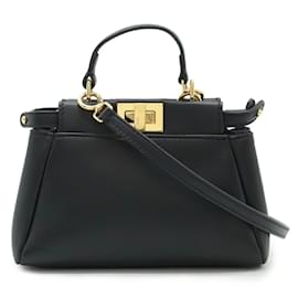 Fendi-Fendi Micro Peekaboo Handbag-Black