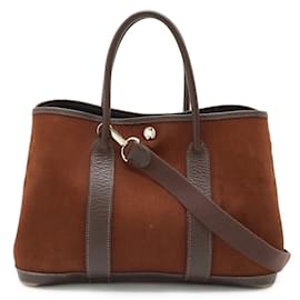Hermès-Sac Tote TPM Hermes Garden-Marron