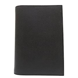 Hermès-Couverture de carnet Hermes Agenda GM Epsom Noir-Noir