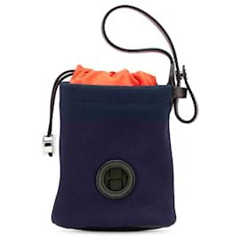 Hermès-Pochette pour chien Hermès en toile enduite bleue On the Go-Bleu,Autre