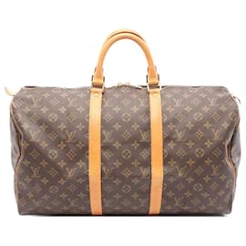 Louis Vuitton-Louis Vuitton Brown Monogram Keepall 50-Brown