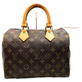 Louis Vuitton M41528 Speedy 25 Handbag Brown Monogram