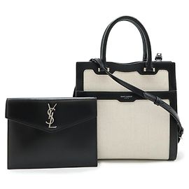 Borsa a mano Uptown Small di Yves Saint Laurent Nero