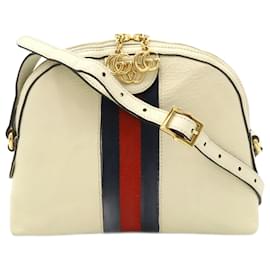 Gucci-Gucci Ophidia Small Sherry Line Shoulder Bag-Red,Cream,Navy blue