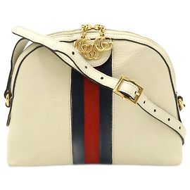 Borsa a Spalla Gucci Ophidia Small Sherry Line Rosso Crudo Blu navy