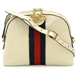 Gucci-Gucci Ophidia Small Sherry Line Shoulder Bag-Red,Cream,Navy blue