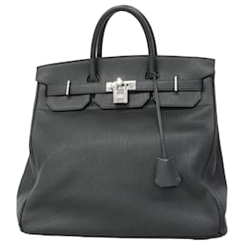 Hermès-Sac à main Hermes Haute Couture 40 Togo Noir-Noir