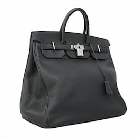 Hermès-Sac à main Hermes Haute Couture 40 Togo Noir-Noir