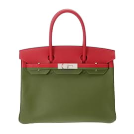 Hermès-Sac à main Hermes Birkin 30 en Rouge Casaque-Rouge