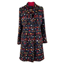 Chanel Paris / Edinburgh Relic Tweed Coat with CC Gripoix Buttons 42 FR Multiple colors