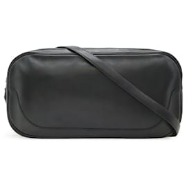 Hermès-Sac à bandoulière en cuir de veau noir Hermes-Noir