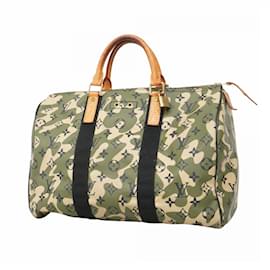Louis Vuitton-Louis Vuitton Monogrammed Speedy 35 Handbag-Black,Beige,Khaki