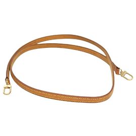 LOUIS VUITTON Sangle en cuir 45,7" Beige LV Auth 124912 Beige