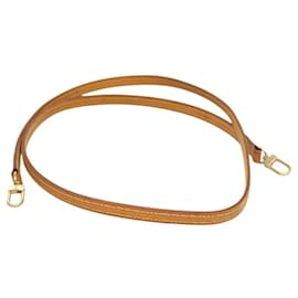 Louis Vuitton-LOUIS VUITTON Shoulder Strap Leather 45.7"" Beige LV Auth 124912-Beige