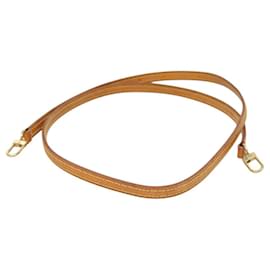 Louis Vuitton-LOUIS VUITTON Shoulder Strap Leather 45.7"" Beige LV Auth 124912-Beige