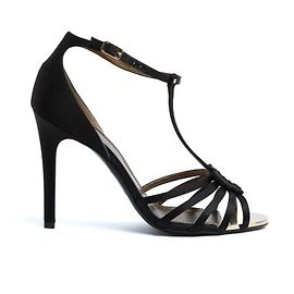 Lanvin Absatzsandalen EU38 Schwarz Satin Absatzsandalen UK5 US7.5 Neu Schwarz