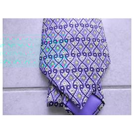 Hermès-Hermès tie with its box-Blue