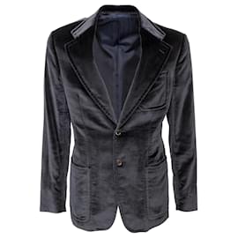 Gucci-Gucci Velvet Blazer-Grey