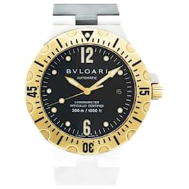 Bulgari-Bvlgari Diagono Scuba SD40SG Black Dial Watch-Other