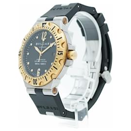 Bulgari-Bvlgari Diagono Scuba SD40SG Black Dial Watch-Other