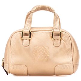 Sac Amazona en cuir métallisé doré LOEWE Doré