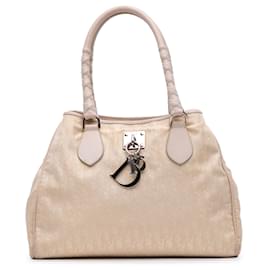 Dior-Dior Brown Medium Diorissimo Trotter Nylon Lovely Tote-Brown,Beige