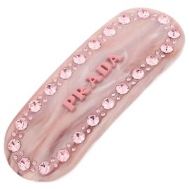 Prada Pink Strass Haarspange Pink