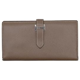 Hermès-Portefeuille Long Soufflet Bearn Hermes-Taupe