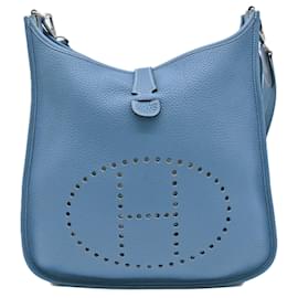 Hermès-Sac à épaule Hermes Evelyn 3PM-Bleu